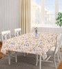 Peach Blended Cotton Floral 72x52 Inches Table linen