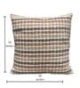 Peach Cotton  Checkered 16x16 inches Cushion Cover