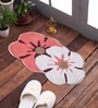 Peach Cotton 16X24 Inches Anti-Skid Bath Mat