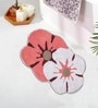 Peach Cotton 16X24 Inches Anti-Skid Bath Mat