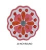 Peach Cotton 20X20 Inches Anti-Skid Bath Mat