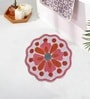 Peach Cotton 20X20 Inches Anti-Skid Bath Mat