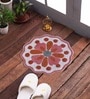 Peach Cotton 20X20 Inches Anti-Skid Bath Mat