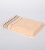 Beige Patterned 370 GSM Cotton Bath Towel