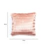 Peach Textured Cotton 16 x 16 Inches Cushion Covers (Set of 2)