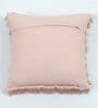 Peach Textured Cotton 16 x 16 Inches Cushion Covers (Set of 2)