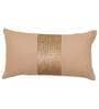 Peach Striped Cotton Blend 22 x 12 Inches Cushion Cover