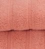 Pink Solid 550 GSM Cotton Face Towels (Set of 4)