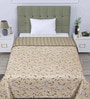 Peach Cotton Floral 150 GSM Single Bed AC Room Blanket Dohar