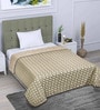 Peach Cotton Floral 150 GSM Single Bed AC Room Blanket Dohar