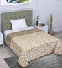 Peach Cotton Floral 150 GSM Single Bed AC Room Blanket Dohar