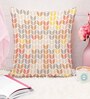 Peach Cotton Geometric 16x16 inches Cushion Covers (Pack of 5)