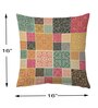 Peach Cotton Geometric 16x16 inches Cushion Covers (Pack of 5)