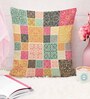 Peach Cotton Geometric 16x16 inches Cushion Covers (Pack of 5)