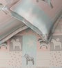 Light Pink Pegasus Themed 144 TC Cotton Single Size Bedsheet With 1 Pillow Covers