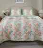 Peach Cotton Polyester Fruit Print 115 GSM Single Bed Quilt