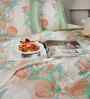 Peach Cotton Polyester Fruit Print 115 GSM Single Bed Quilt