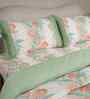 Peach Cotton Polyester Fruit Print 115 GSM Single Bed Quilt
