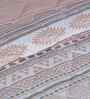 Peach Cotton Polyester Geometric Print 110 GSM Double Bed Quilt