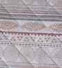 Peach Cotton Polyester Geometric Print 110 GSM Double Bed Quilt