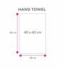 Peach Cotton Printed  460 GSM Hand Towels Pack of 2