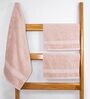 Peach Cotton Solid  500 GSM Bath & Hand Towels Pack of 3 (1Bath 2 Hand)