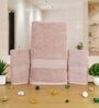 Peach Cotton Solid  500 GSM Bath & Hand Towels Pack of 3 (1Bath 2 Hand)