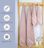 Peach Cotton Solid  500 GSM Bath & Hand Towels Pack of 4 (2 Bath 2 Hand)