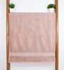 Peach Cotton Solid  500 GSM Bath Towel (1Pc)