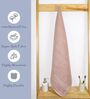 Peach Cotton Solid  500 GSM Bath Towel (1Pc)