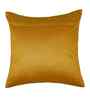 Mustard Cotton Textured 16X16 Inches Cushion Covers (Pack of 2)