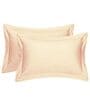 Peach Cotton Solid 210TC Plain Set of 2 Pillow Covers