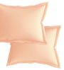 Peach Cotton Solid 210TC Plain Super King Bedsheet with 2 Pillow Covers