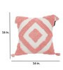 Peach Woven Cotton 16 x 16 Inches Cushion Covers (Set of 2)