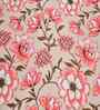 Peach Floral 180 TC Cotton  King Sized Bedsheet with 2 Pillow Covers