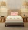 Peach Floral 200 TC Cotton Single Bedsheet with 1 Pillow Cover