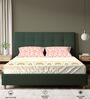Peach Floral 200 TC Cotton Single Bedsheet with 1 Pillow Cover