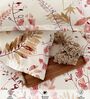 Peach Floral 200 TC Cotton Single Bedsheet with 1 Pillow Cover