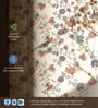 Peach Cotton Floral 7 Ft Eyelet Door Curtains (Set Of 2)