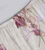 Peach Floral Print 300 TC Cotton Double Bed Fitted Sheet with 2 Pillow Case Sensory Bloom Collection