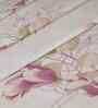 Peach Floral Print 300 TC Cotton Double Bed Sheet with 2 Pillow Covers Sensory Bloom Collection