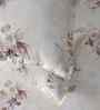 Peach Floral Print 300 TC Cotton King Size Bed Sheet with 2 Pillow Covers Sensory Bloom Collection