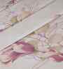 Peach Floral Print 300 TC Cotton King Size Bed Sheet with 2 Pillow Covers Sensory Bloom Collection