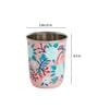 Peach Floral 250ml Pink & Blue Everyday Glass