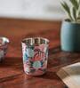 Peach Floral 250ml Pink & Blue Everyday Glass