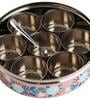 Peach Floral Steel Spice Box