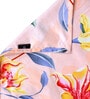 Peach Floral 300 TC Cotton Blend King Sized Bed Sheets with 2 Pillow Covers