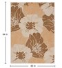 Peach Floral Wool Blend 5' X 7' Hand Tufted Carpet
