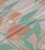 Peach Fruit Print 200 TC Cotton Double Bed Sheet with 2 Pillow Covers Sensory Bloom Collection