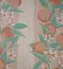 Peach Fruit Print 200 TC Cotton Double Bed Sheet with 2 Pillow Covers Sensory Bloom Collection